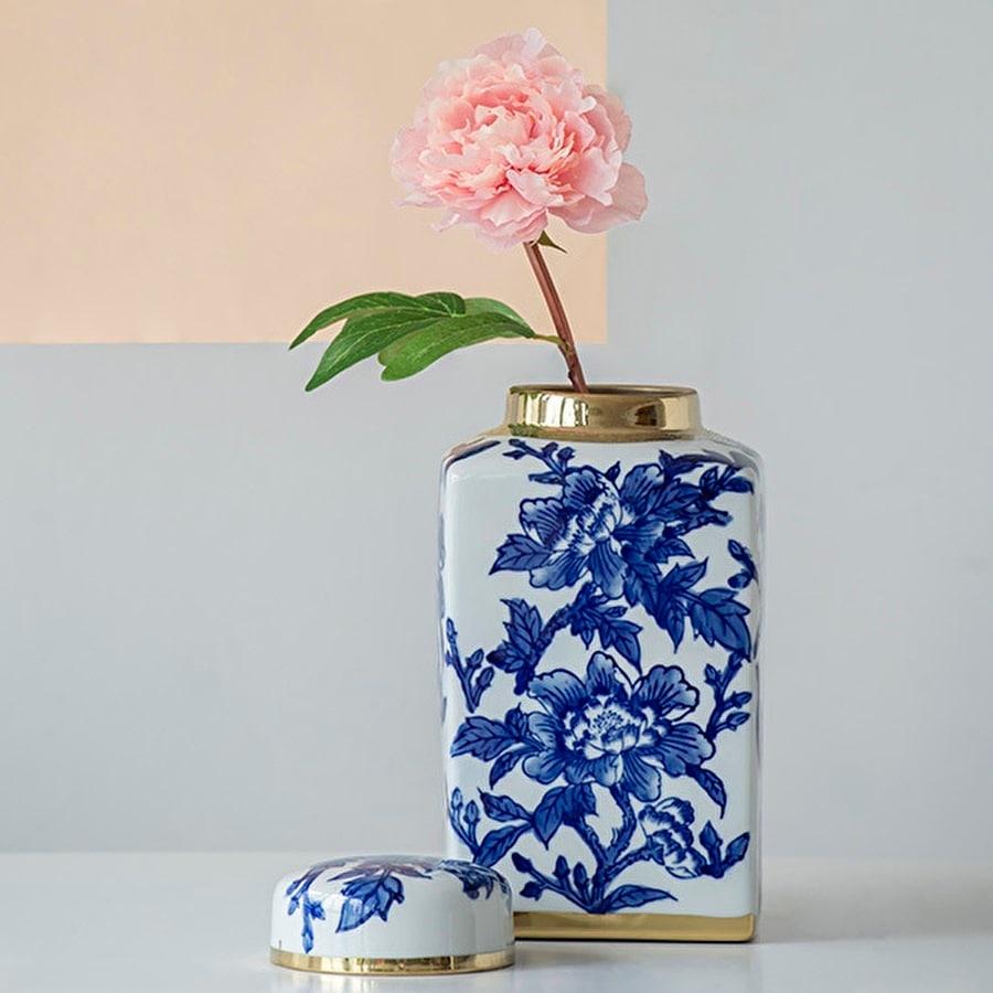 シノワズリ キャニスター スクエア