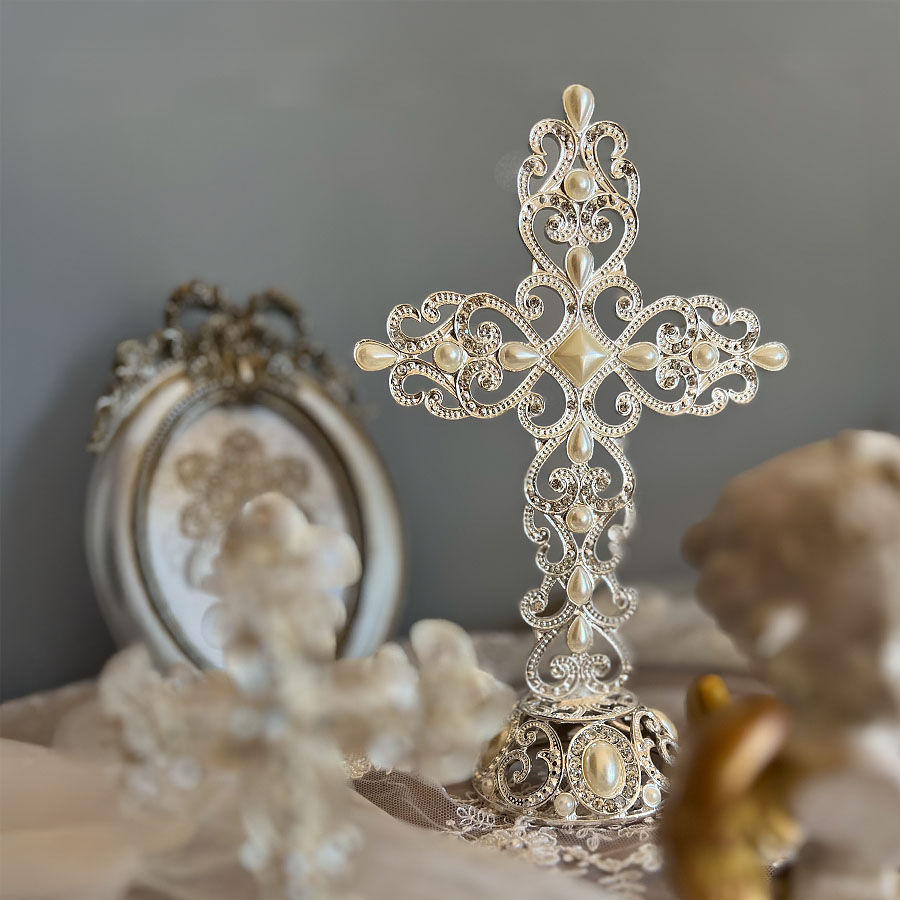 ラインストーン クロス L 