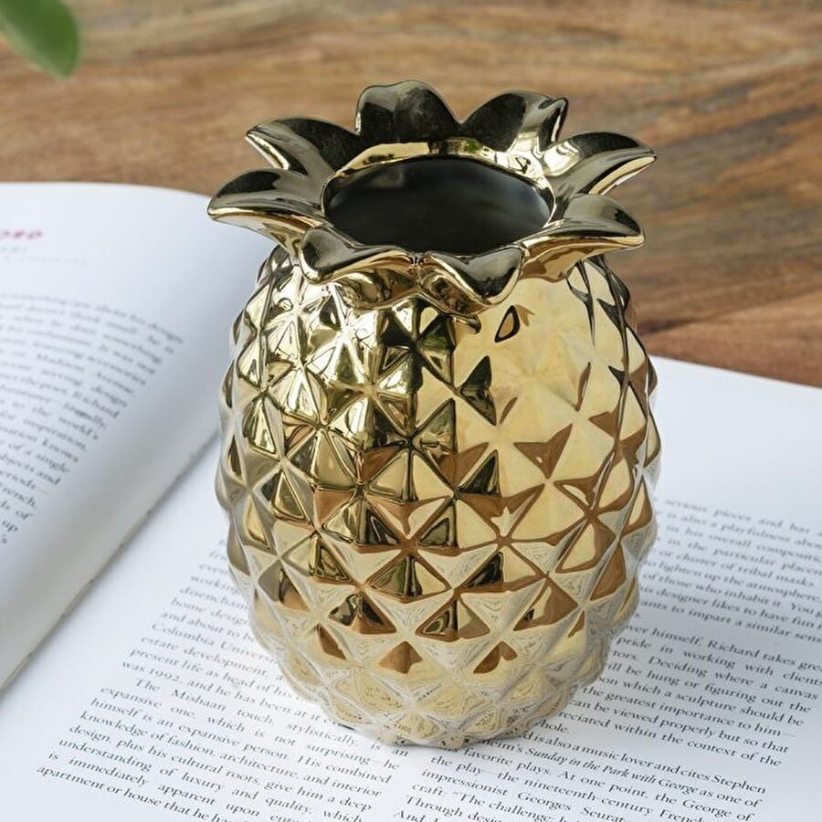 パイナップル フラワーベース ゴールド 高さ15cm 