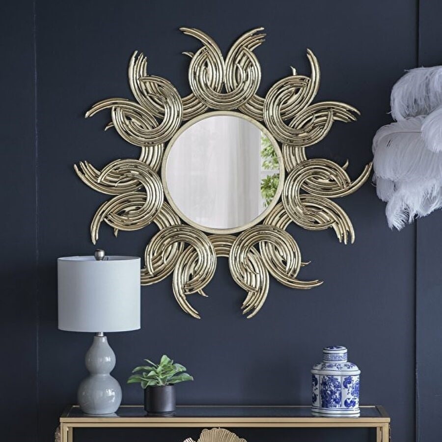 ウォールミラー フレア 壁掛 高さ95cm 