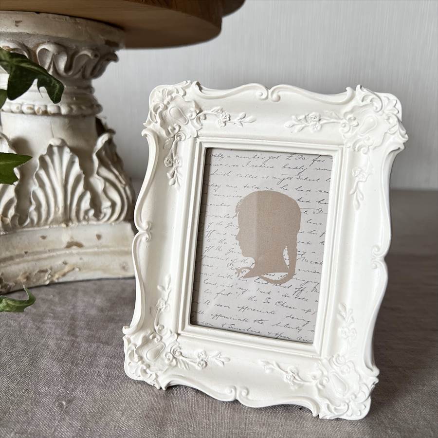 シャビーシック ホワイト フォトフレーム