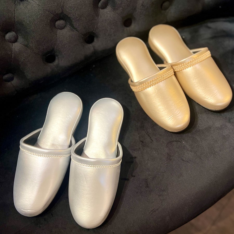 スリッパ 2色展開 金色 銀色 風水 ユニセックスタイプ フリーサイズ