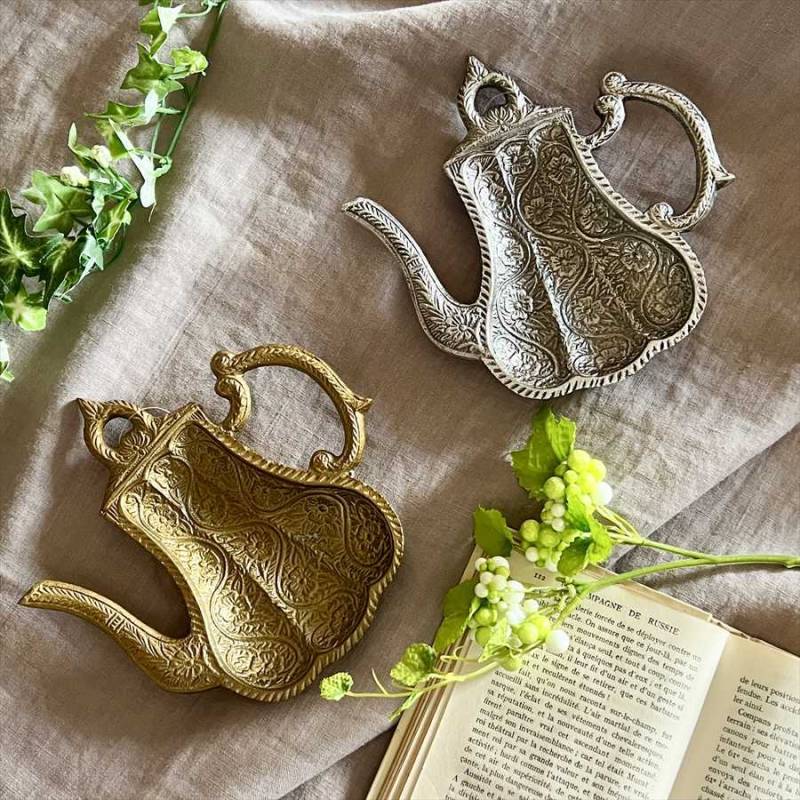 ハイティートレー コンポート 真鍮 ガラス シルバー 87146DS-SV ハイ