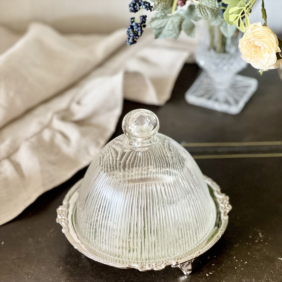 ガラスドームプレート 真鍮