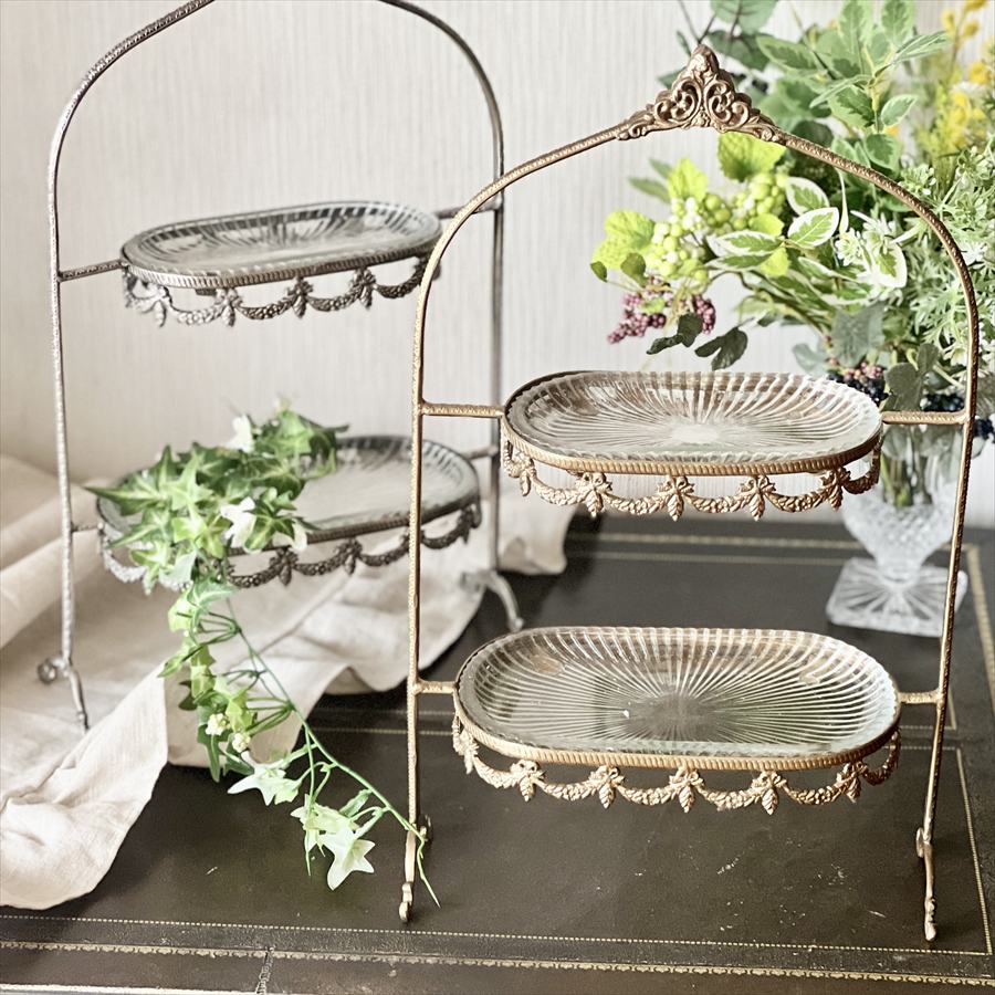 ディスプレイスタンド 2段 ゴールド シルバー