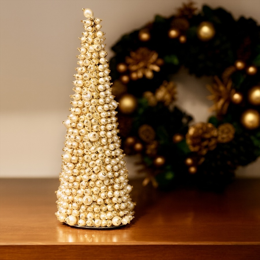 パールの煌めき ツリーオブジェ 大