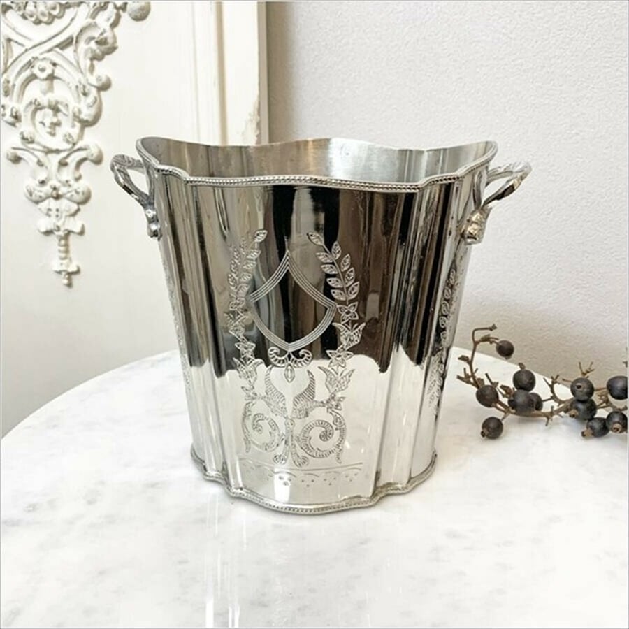 クラシック ワインクーラー シルバー 真鍮 レトロ 花器