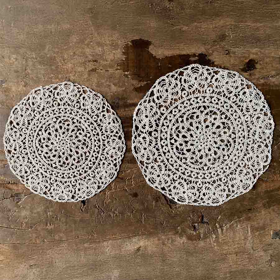 2サイズ展開 マシンメイドシリーズ ドイリー 直径24cm