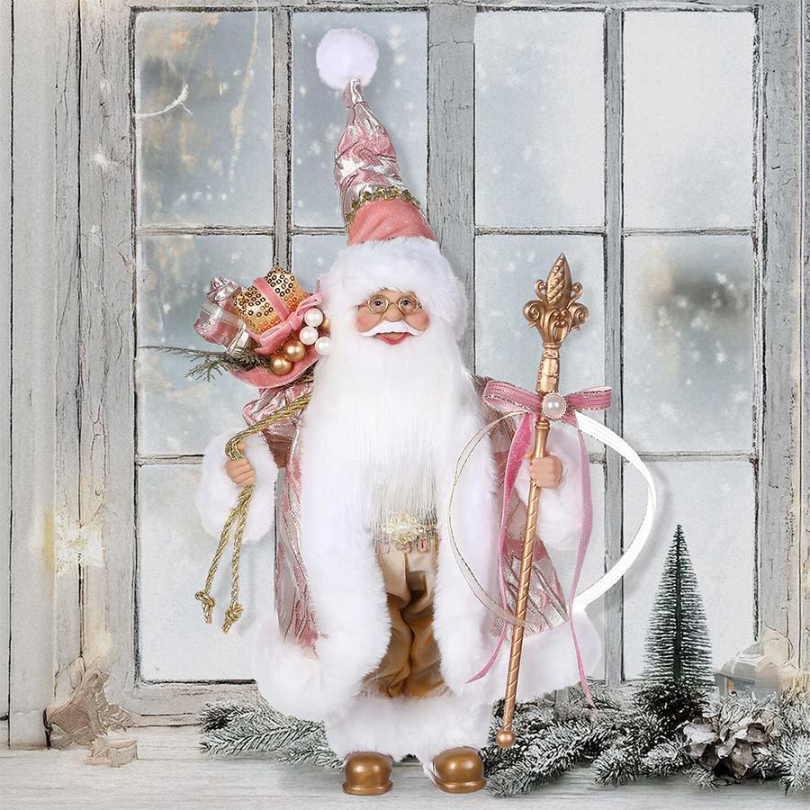 サンタクロース ピンク 30cm クリスマス CHRISTMAS 