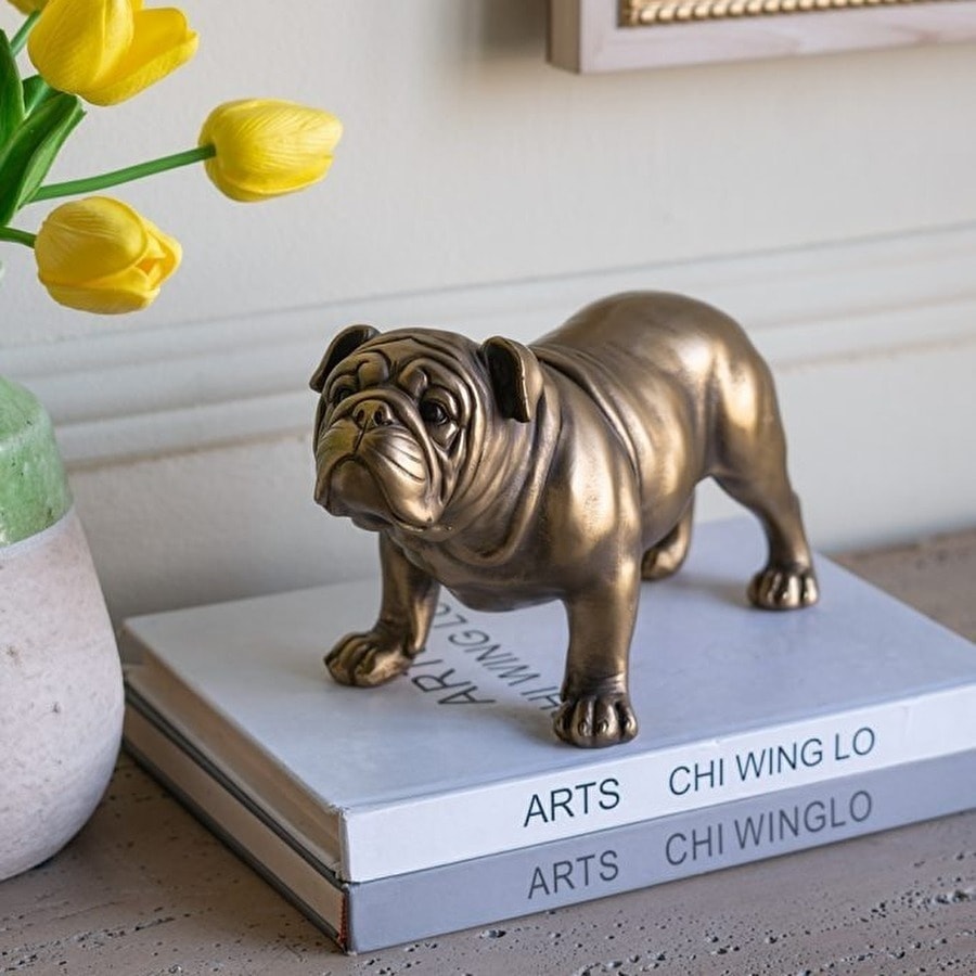 オブジェ フレンチブルドック 高さ15cm ブロンズ調