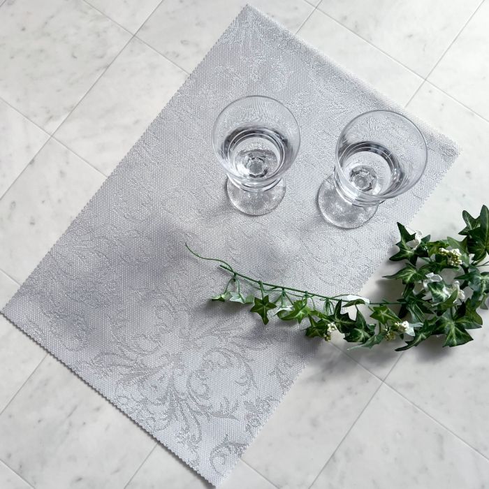 ランチョンマット プレースマット アラベスク ホワイト