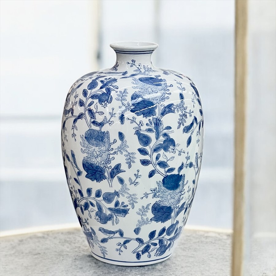 シノワズリ 花瓶 磁器 高さ44.5cm