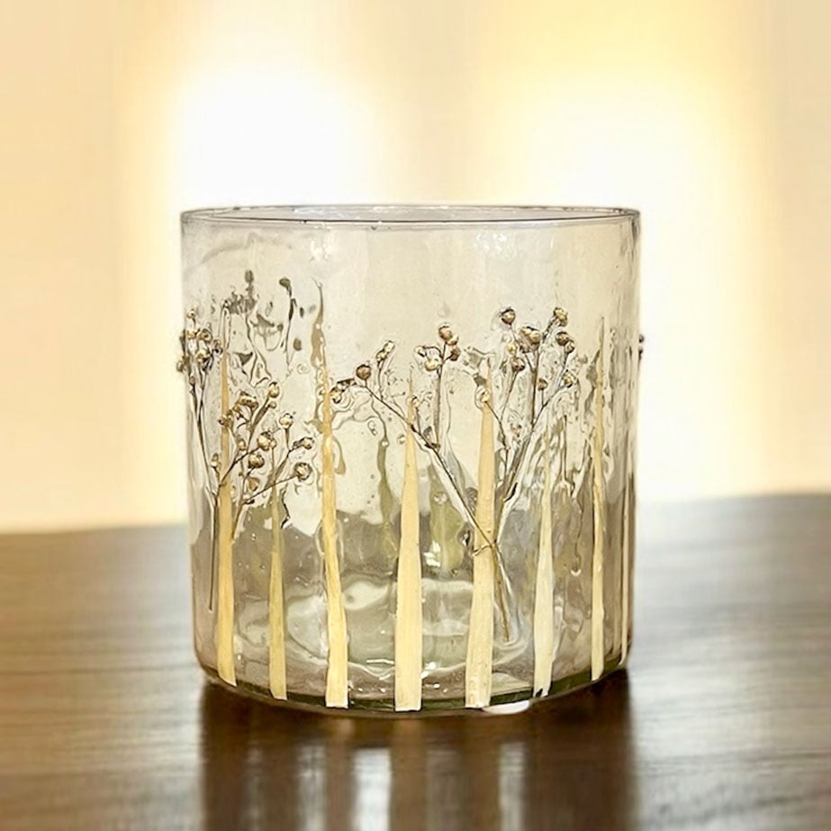 ボタニカル ガラスフラワーベース ガラス花瓶