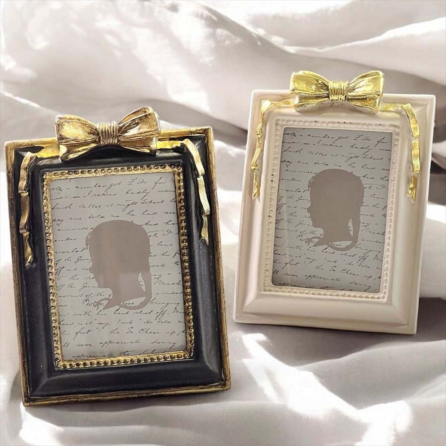 フォトフレーム リボン ガーランド 写真立て 長角