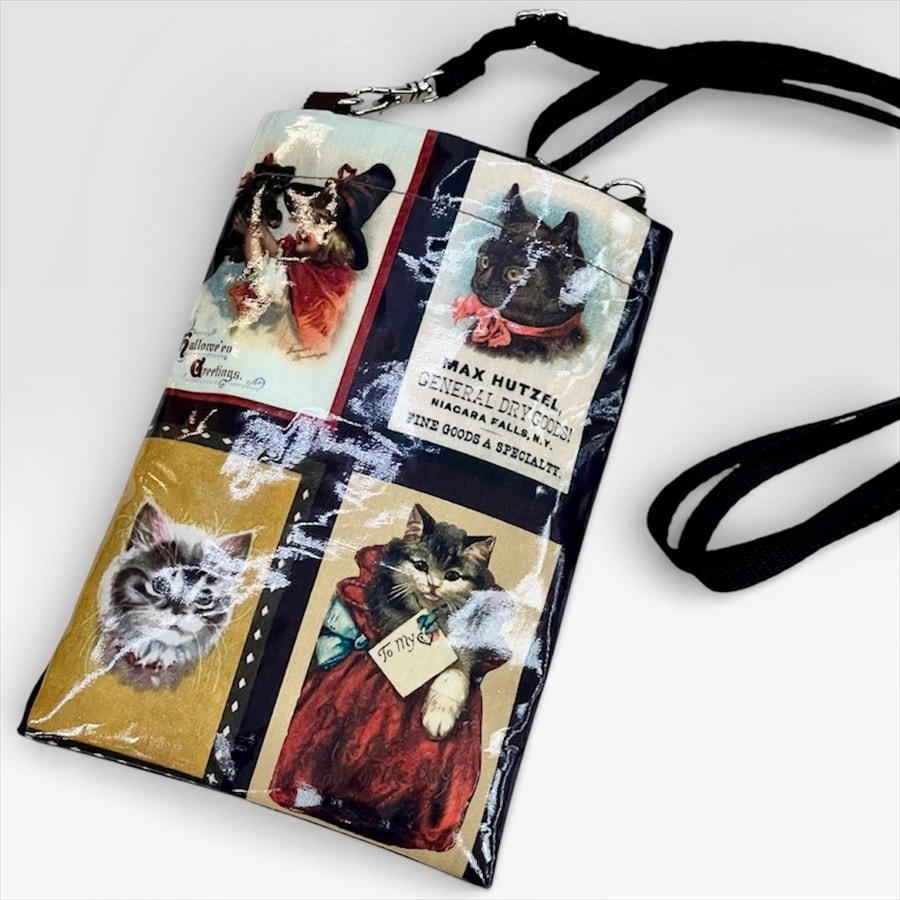 日本製アンティークポストキャット ミニショルダーバッグ