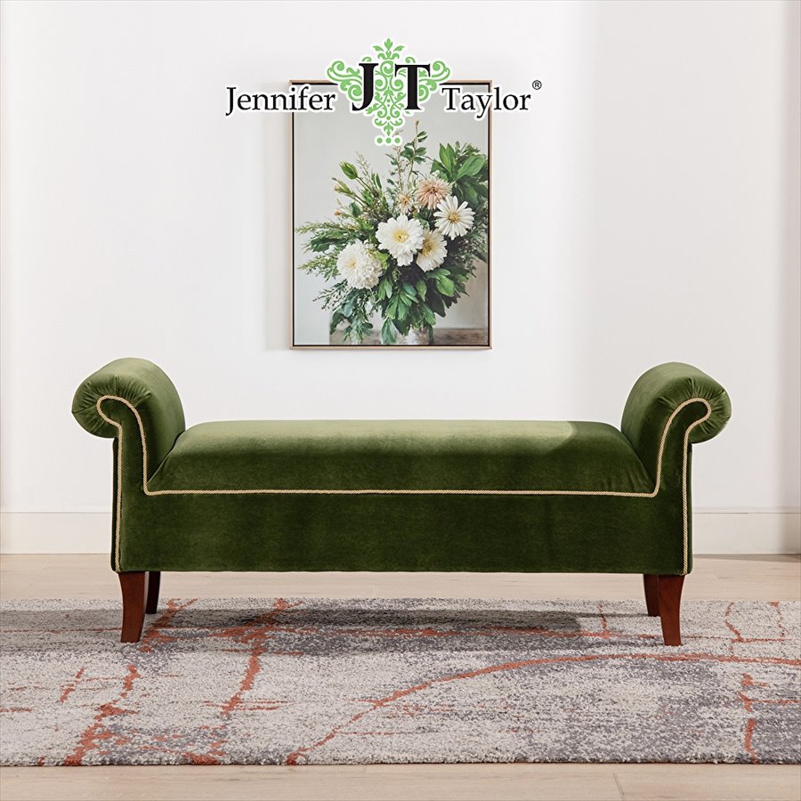 ジェニファーテイラー ロールアームベンチ Kathy ベロアグリーン Jennifer Taylor 33031RB-V036