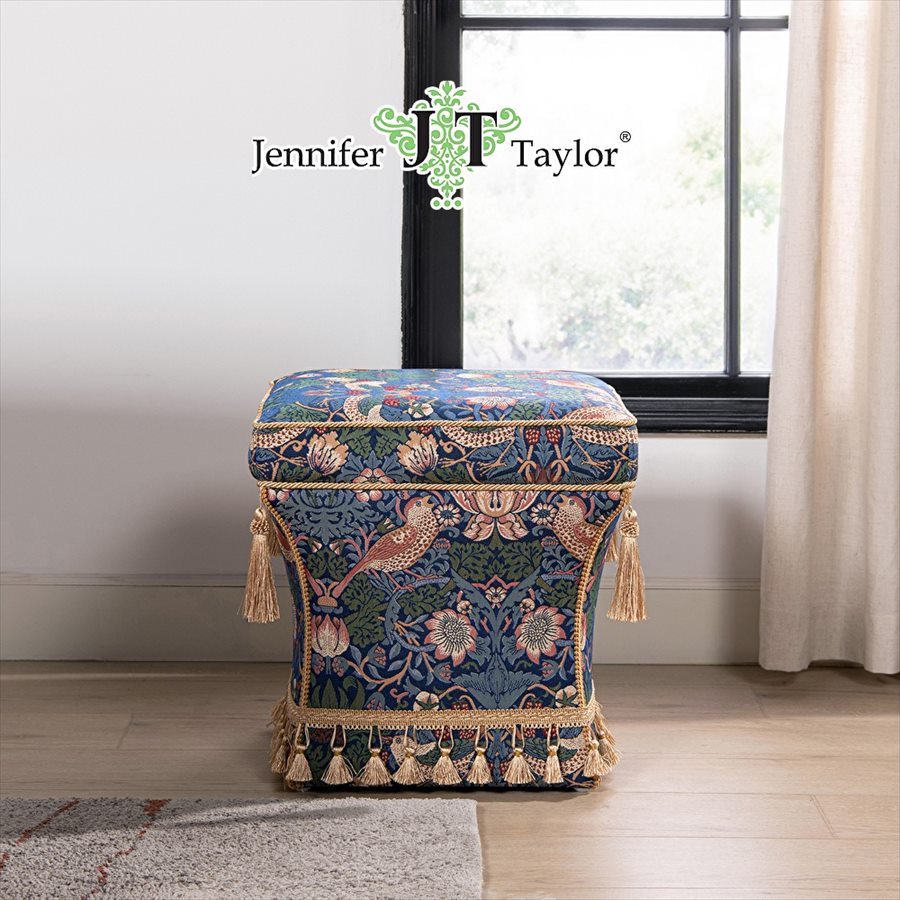 ジェニファーテイラー スクエアスツール Strawberry Thief  33255ST