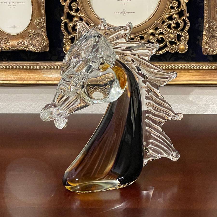 ガラス ホース 置物  高さ19.5cm