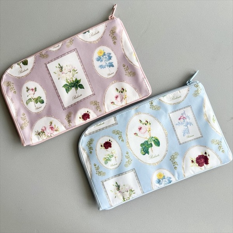 ルドゥーテ フレーム柄 フラットポーチ