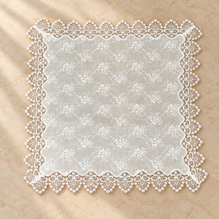 レース テーブルクロス 87×87cm 