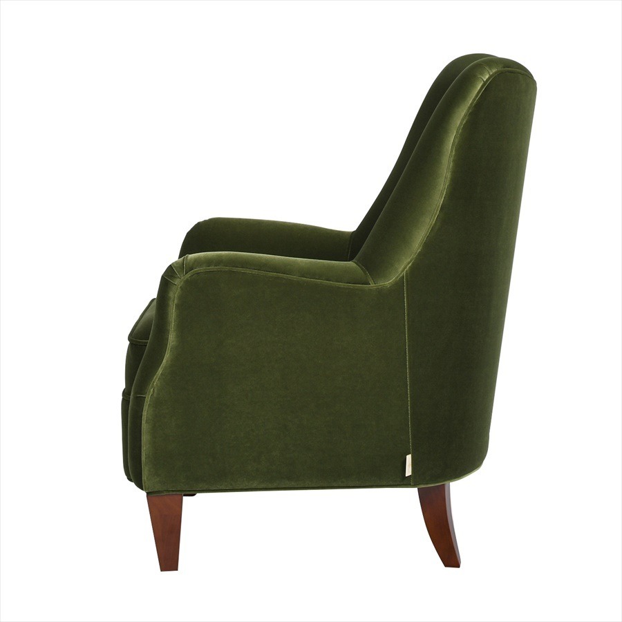 ジェニファーテイラー アームチェア 1人掛け V036 ベロア オリーブグリーン Jennifer Taylor 33217AC
