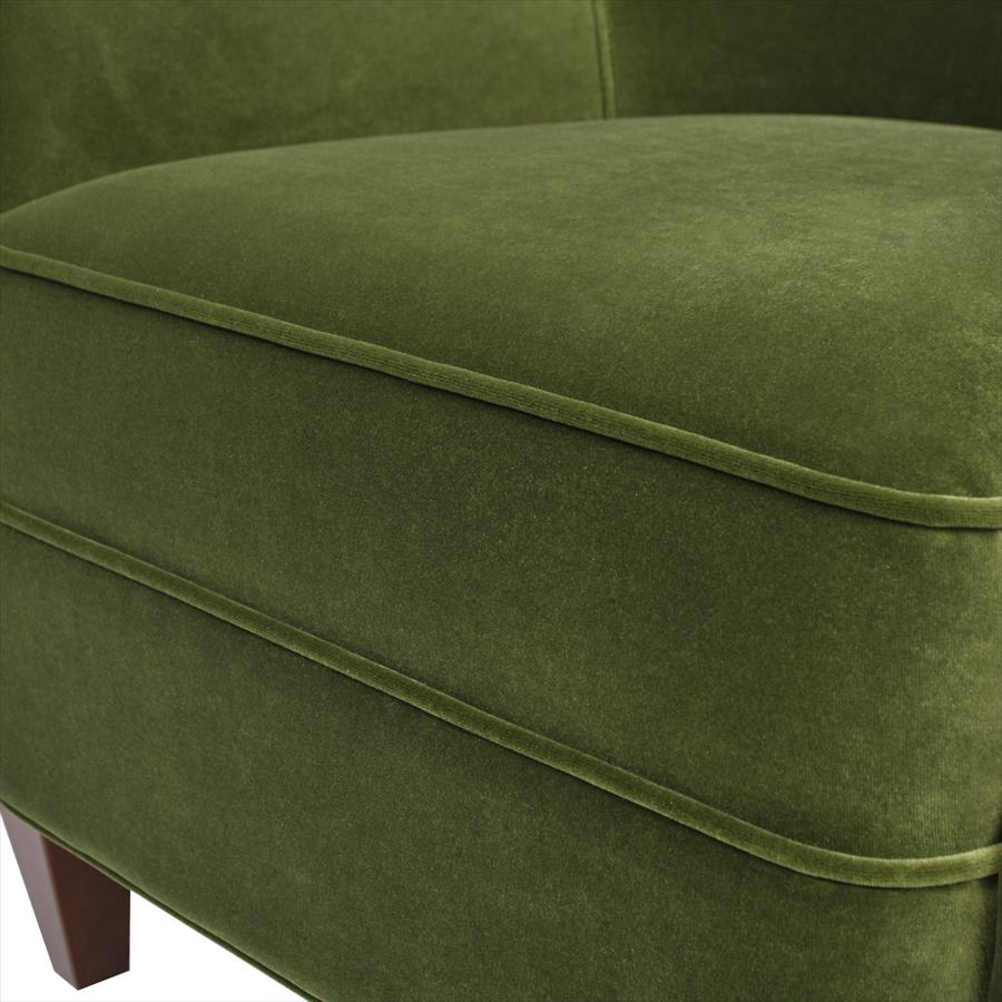 ジェニファーテイラー アームチェア 1人掛け V036 ベロア オリーブグリーン Jennifer Taylor 33217AC