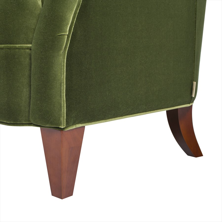 ジェニファーテイラー アームチェア 1人掛け V036 ベロア オリーブグリーン Jennifer Taylor 33217AC