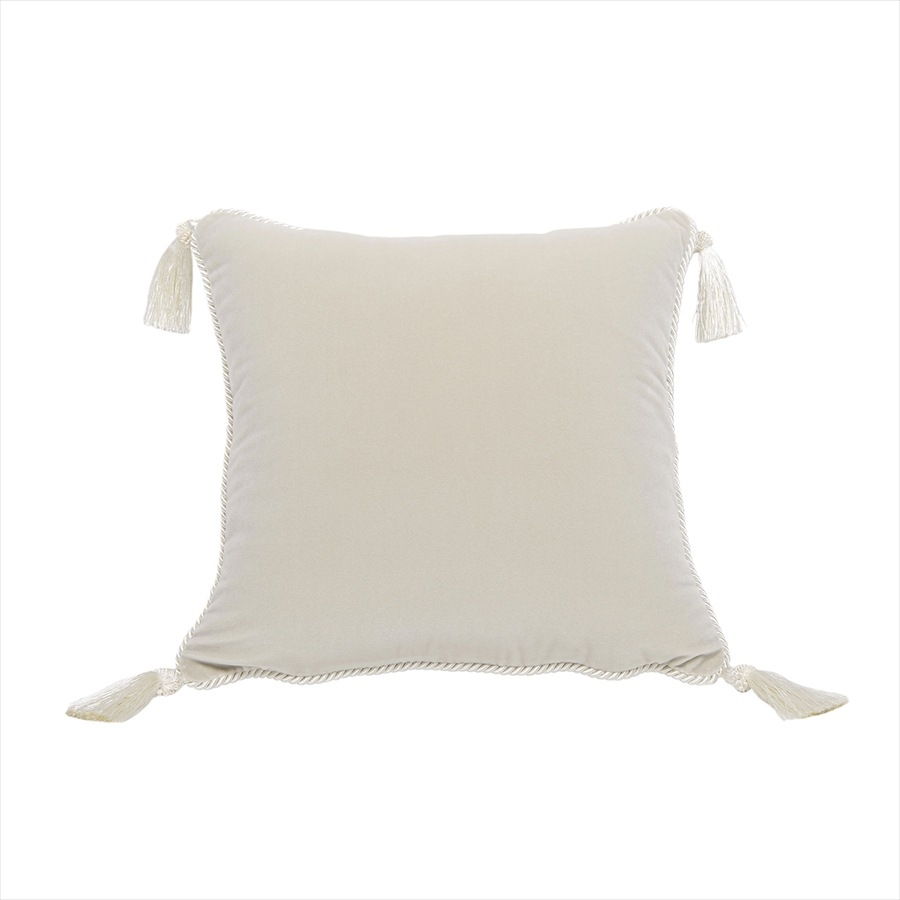 ジェニファーテイラー クッション 45×45cm ベロア ベージュ
