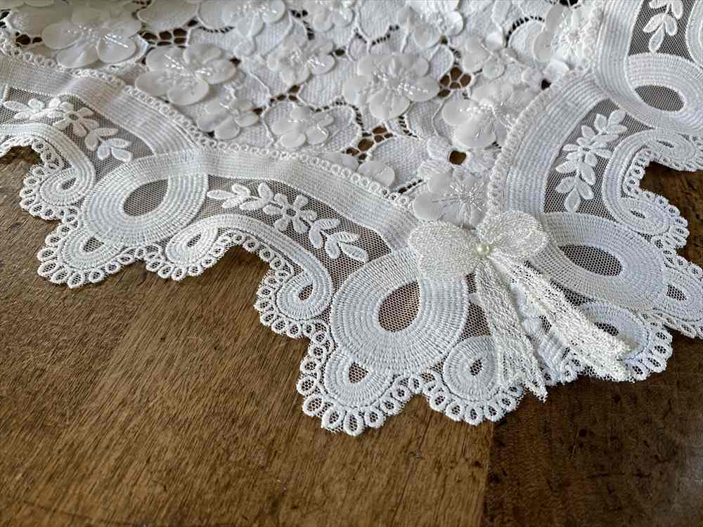 floral ribbon テーブルセンター 40x40cm