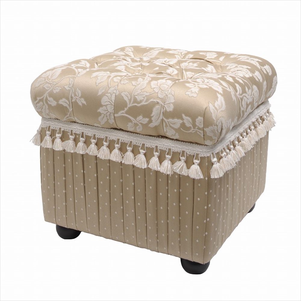 ジェニファーテイラー 収納 スツール 椅子 イス 玄関 廊下 布 布張り 高級 おしゃれ かわいい Heirloom Jennifer Taylor st ジェニファーテイラー コレクション別 輸入雑貨 インテリア Vivienne ヴィヴィアン