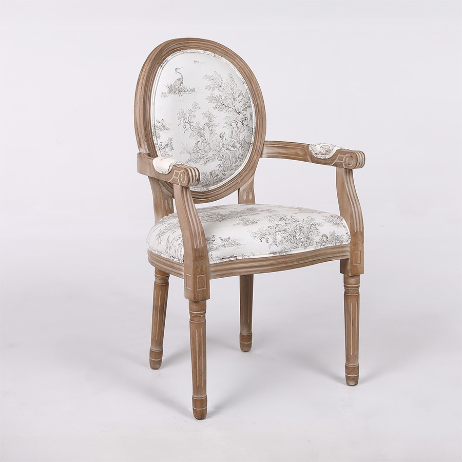 クラシックスタイル アームチェア トワルドジュイ