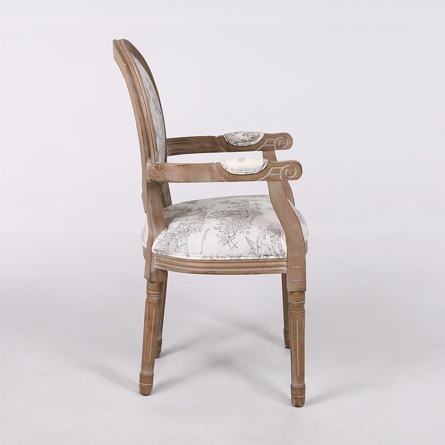 クラシックスタイル アームチェア トワルドジュイ