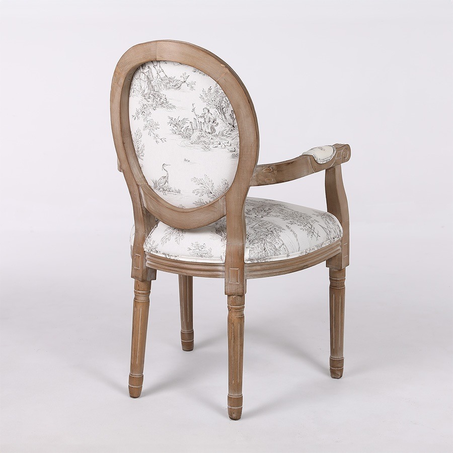 クラシックスタイル アームチェア トワルドジュイ