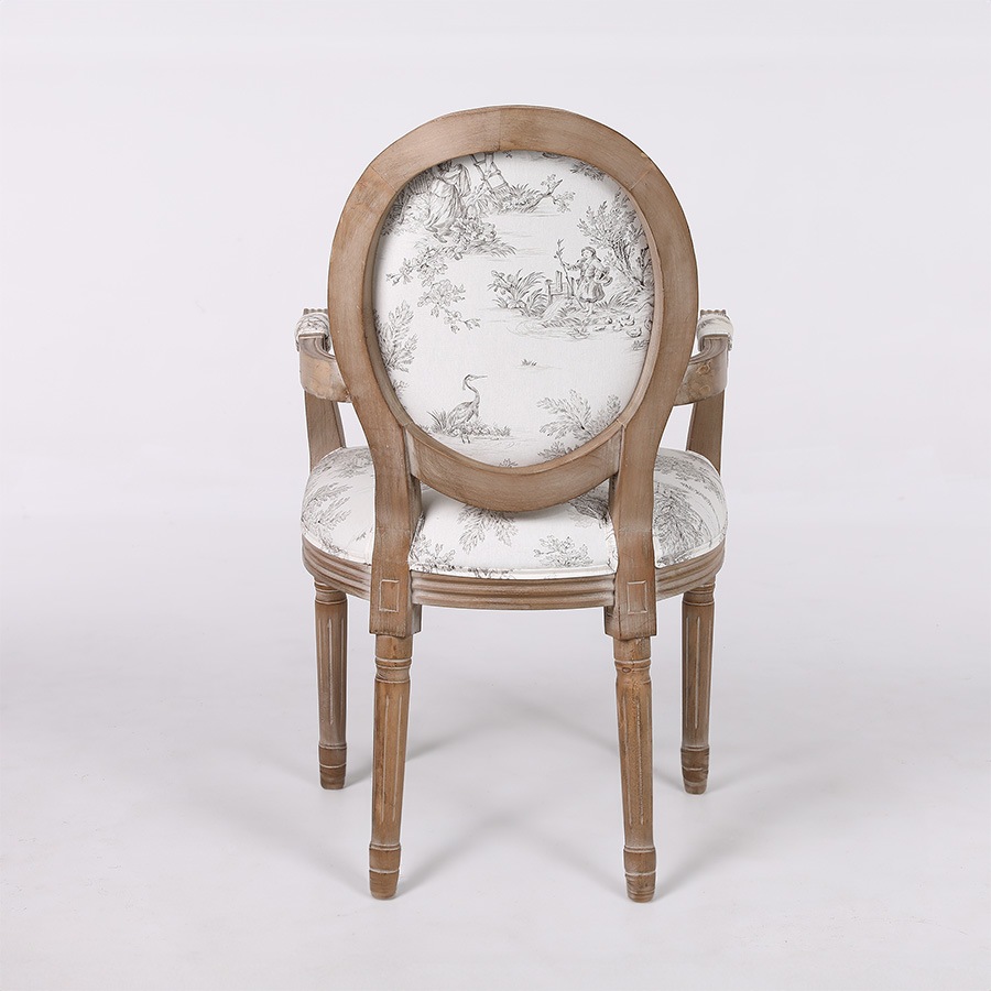 クラシックスタイル アームチェア トワルドジュイ