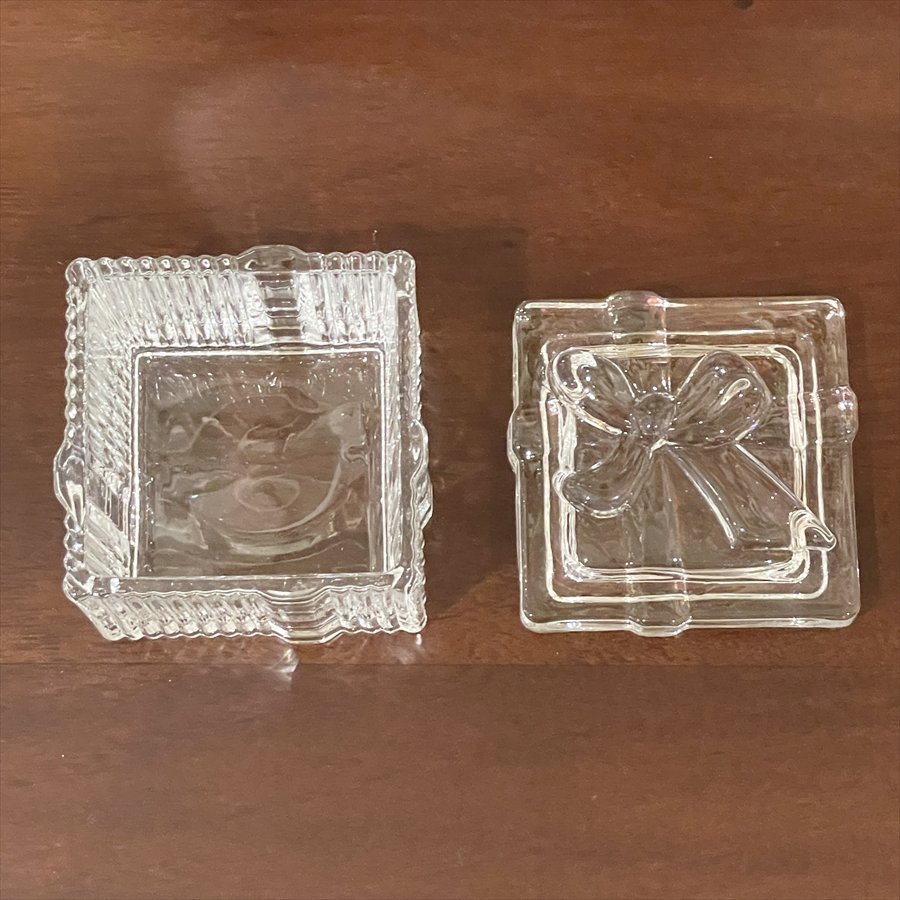 ガラス 小物入れ 高さ7cm