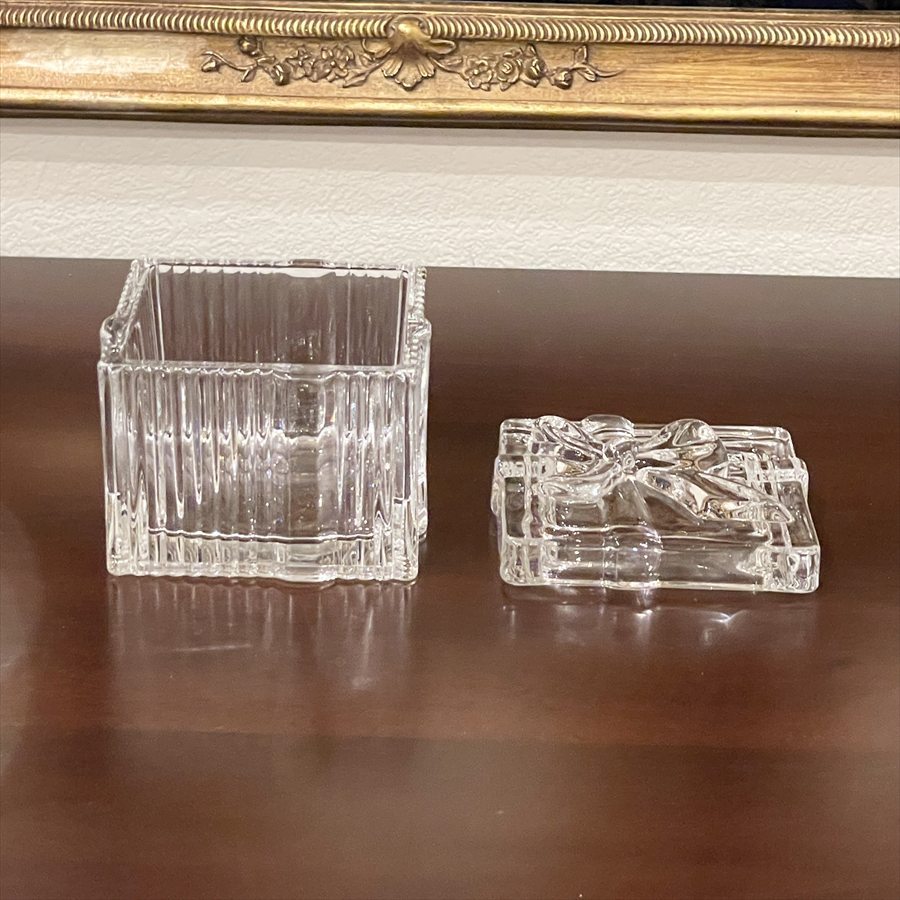 ガラス 小物入れ 高さ7cm