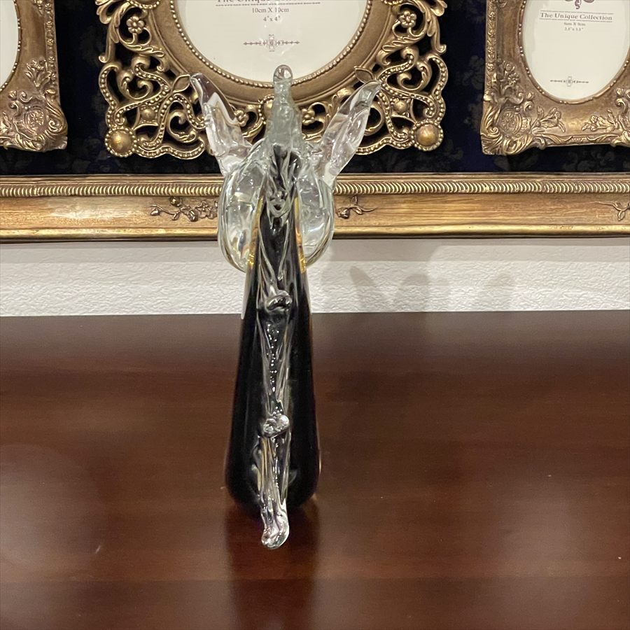 ガラス ホース 置物  高さ19.5cm