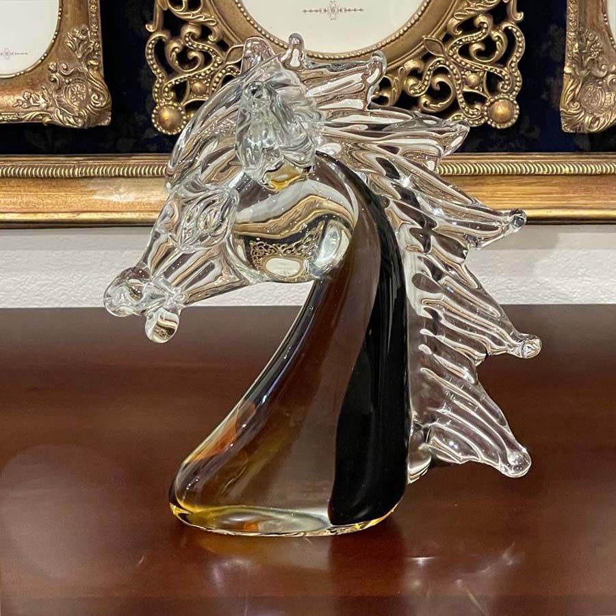 ガラス ホース 置物  高さ19.5cm