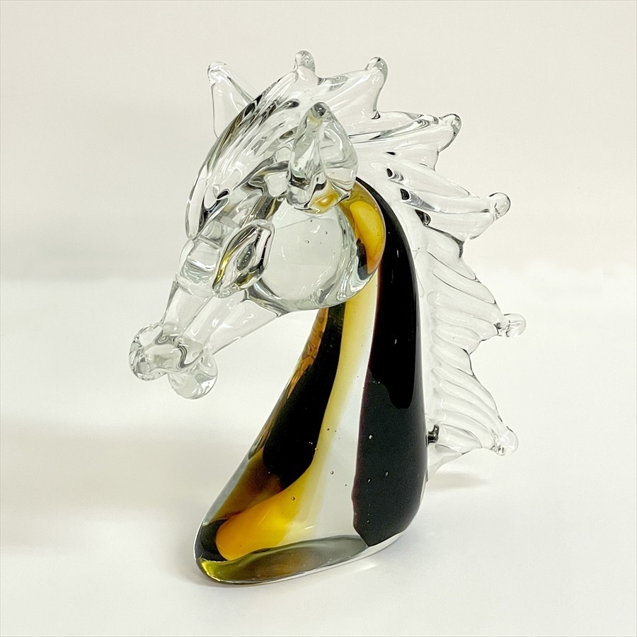 ガラス ホース 置物  高さ19.5cm