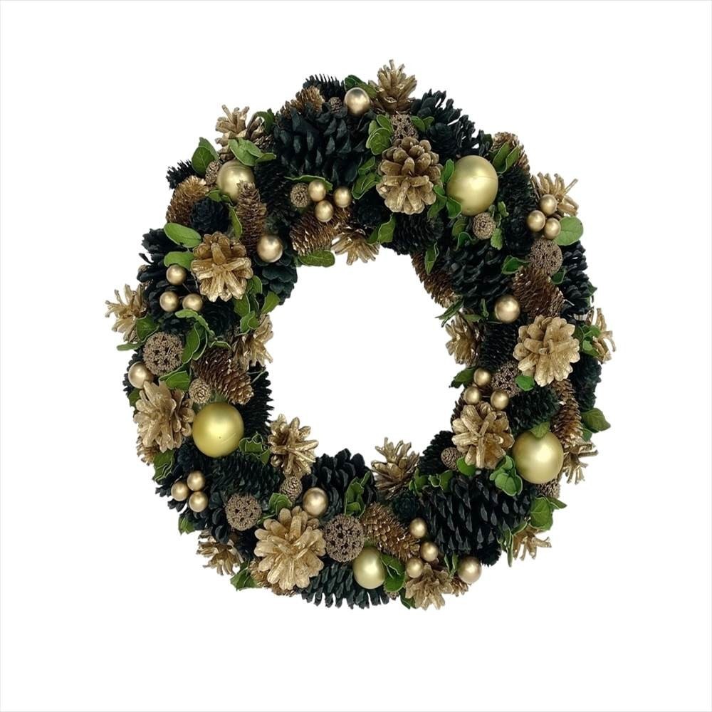 クリスマスリース Lサイズ 40cm ゴールド クリスマスデコレーション