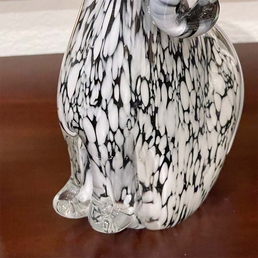 ガラス ドック 置物 高さ18cm 犬