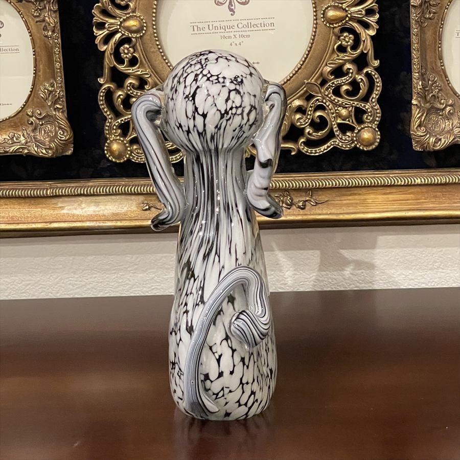 ガラス ドック 置物 高さ18cm 犬