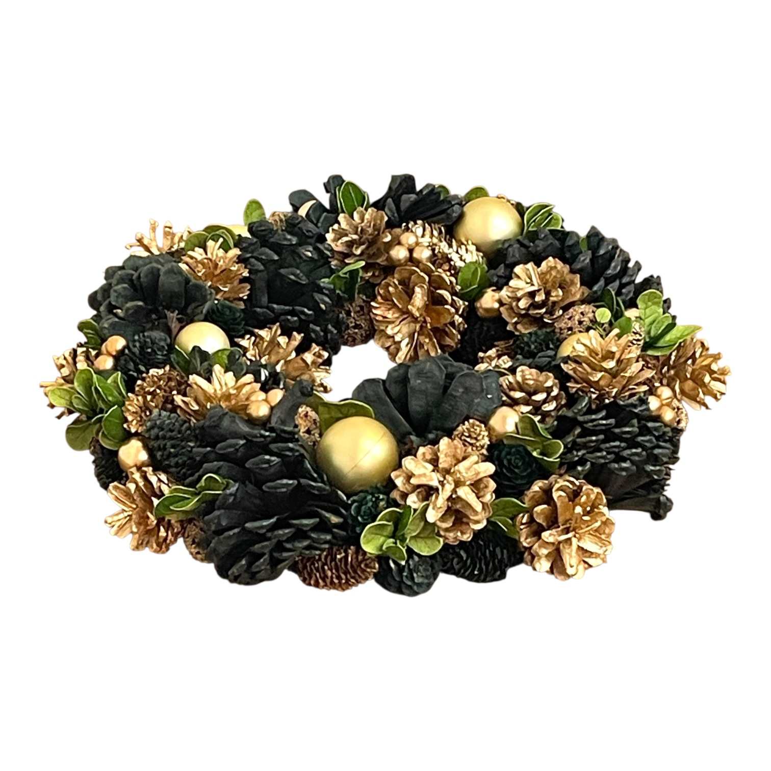 クリスマスリース Mサイズ 34cm ゴールド クリスマスデコレーション
