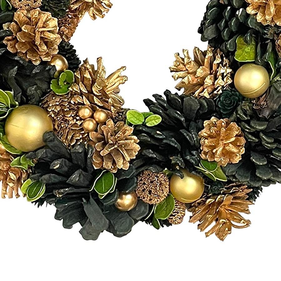 クリスマスリース Mサイズ 34cm ゴールド クリスマスデコレーション