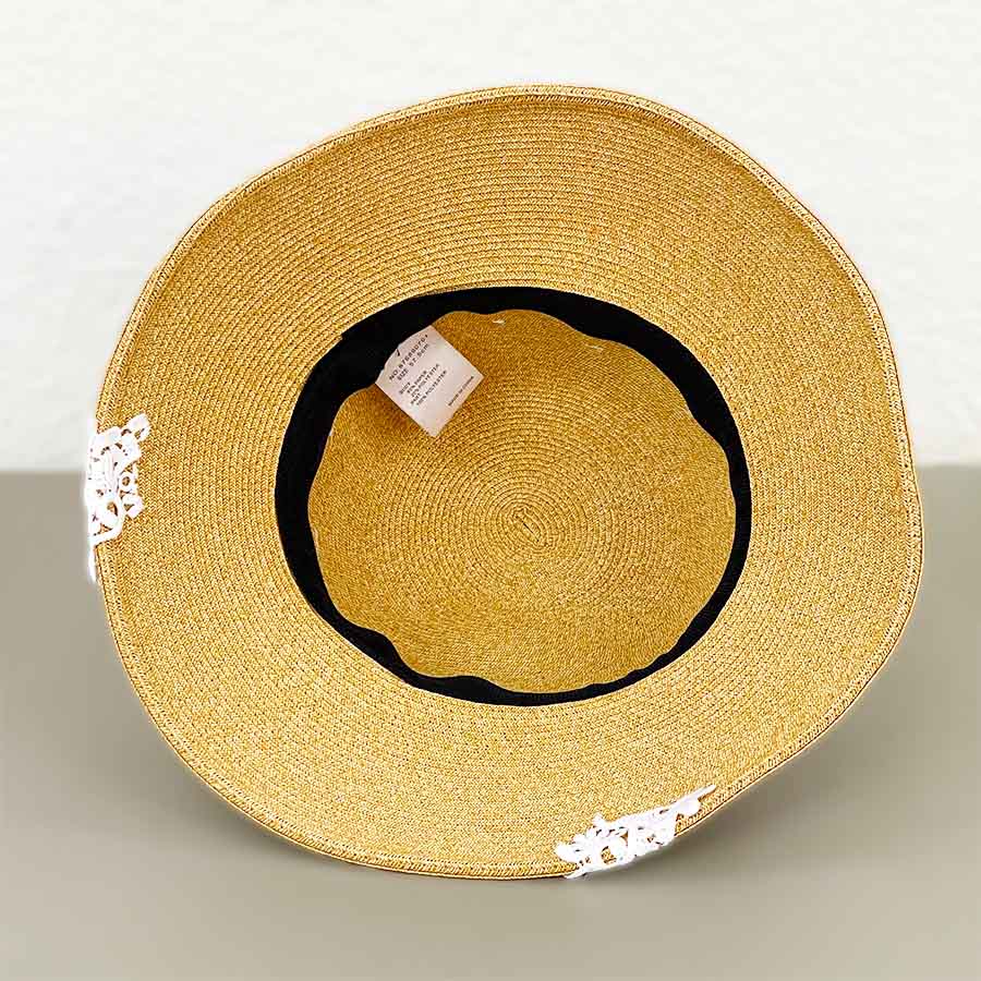 レース麦わら帽子 2色展開