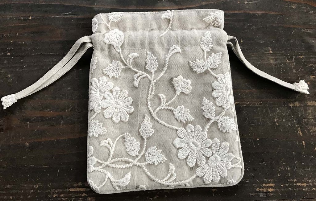 cotton Flower サックポーチ 巾着タイプ