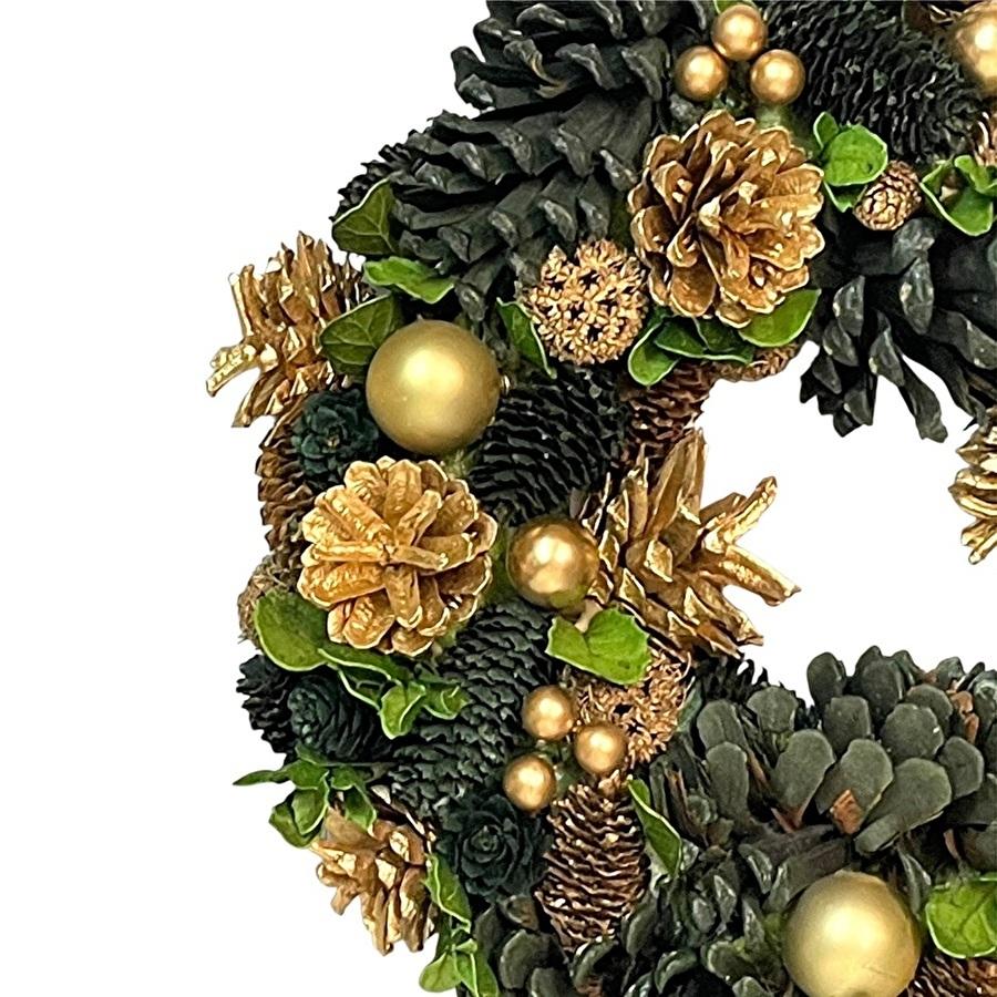 クリスマスリース Sサイズ 30cm ゴールド クリスマスデコレーション