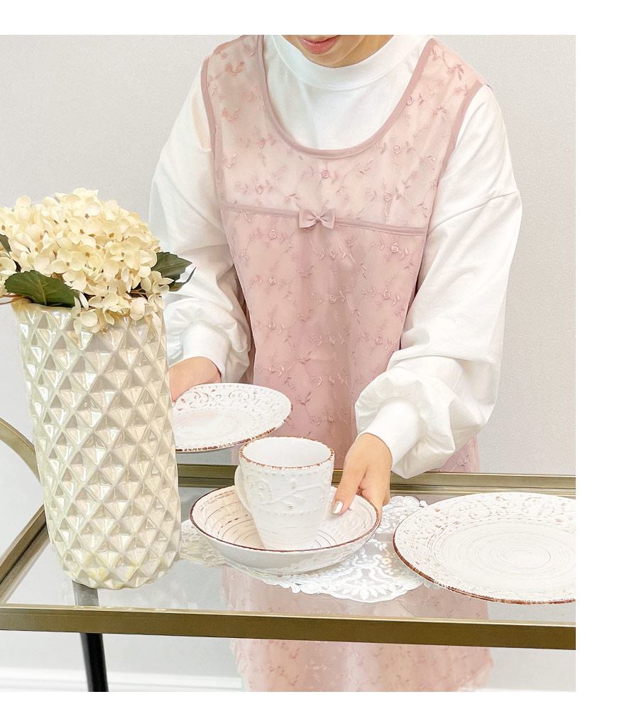 チュールレース ドレスエプロン フリーサイズ