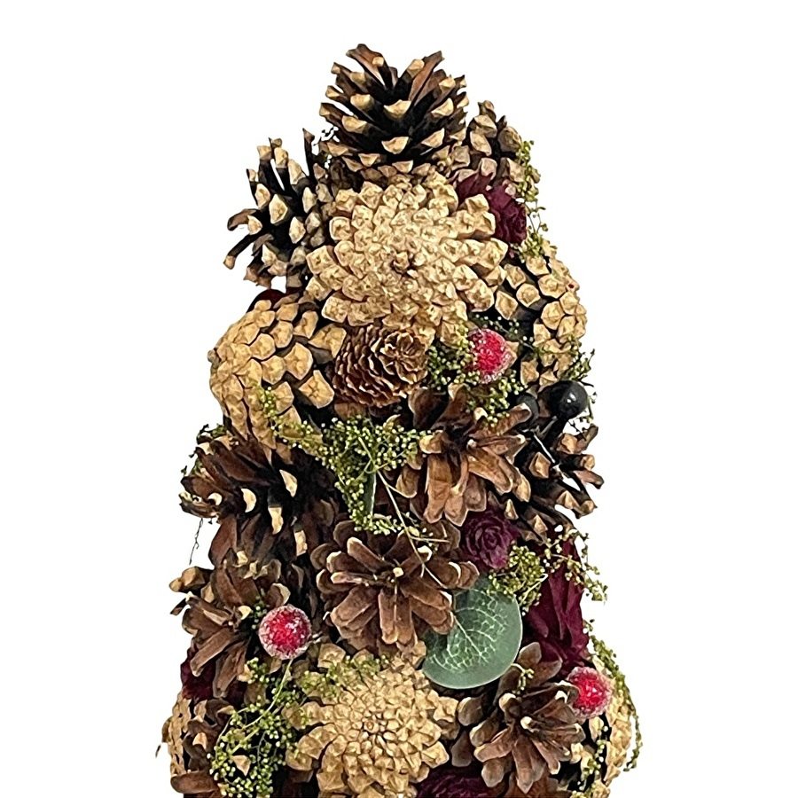 クリスマスツリー オーナメント Lサイズ ローズ 直径約20cm 高さ50cm