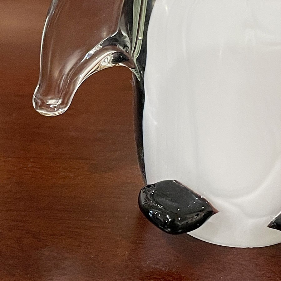 ガラス ペンギン 置物  高さ12cm